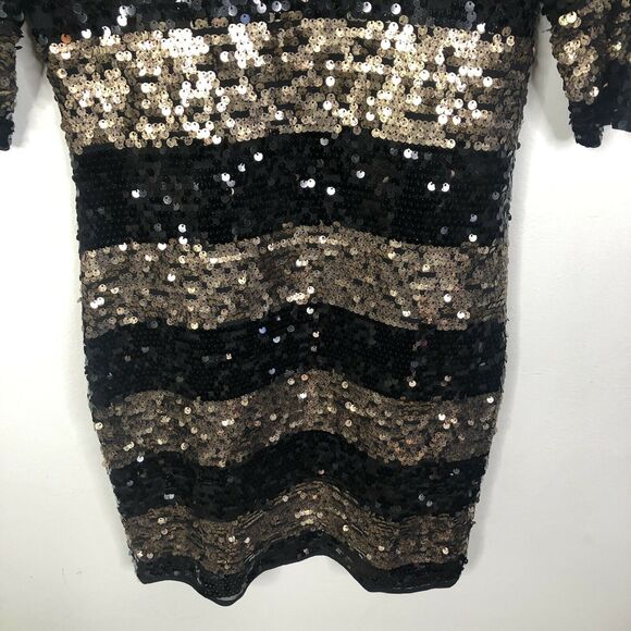 BCBGMAXAZRIA Marta Allover Sequin Sheath Dress M - Picture 8 of 9